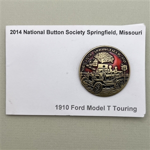 Show favor button of Model T Ford from NBS show 2014.