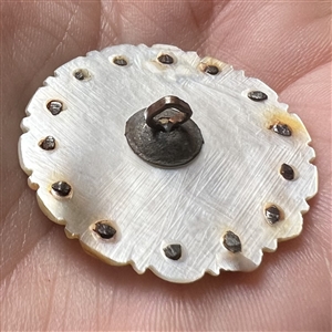 An 18th c. Pearl with pin shank center paste and steels.