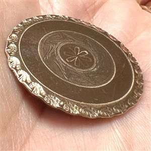An 18th c. chased copper Colonial button.