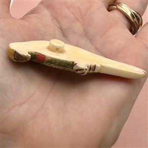 Extra large parrot natural material button.