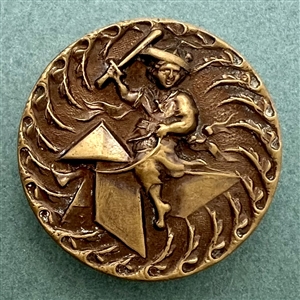 “Ride a cock horse” brass button.