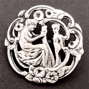 Silver button of “Cupid and Venus.