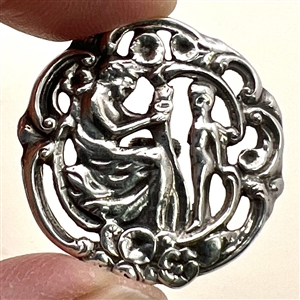 Silver button of “Cupid and Venus.