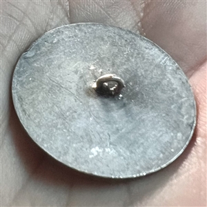 White metal button of Madame Récamier from painting by David.