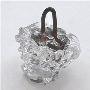 Torch worked studio glass button by Jacques Israel.