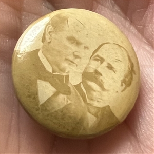 Political campaign stud of William McKinley and Garrett Hobart.
