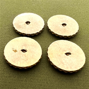 Set of four porcelain buttons depicting French Fops.