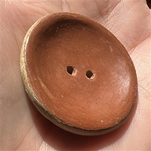 Zia Pueblo ceramic pottery button.