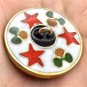 Modern enamel button with two sides.
