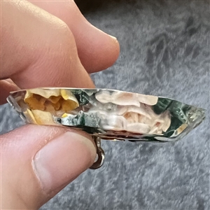 Large reverse-carved acrylic flowers.