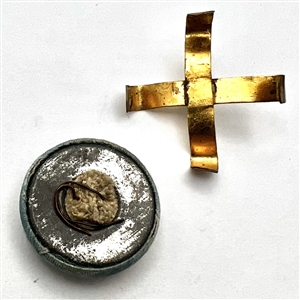 Vintage garter button of a young girl.