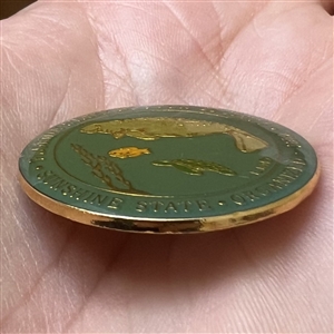 Show favor button of sea life from Florida.
