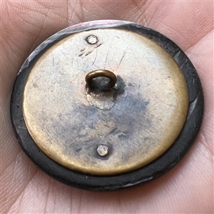 Art Nouveau pearl button with flower.