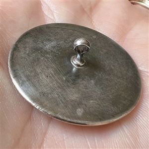 Motiwala enamel button of Christmas bell and holly.