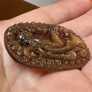 Resin or polymer button of an octopus. 