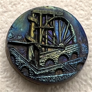 Card of seven glass buttons - “Lady Isabella” with information.
