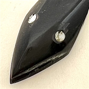 Carved horn (?) button of a salamander. 