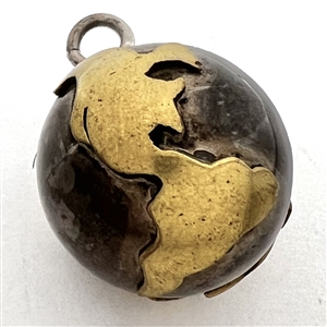 Jingle ball button of a globe.