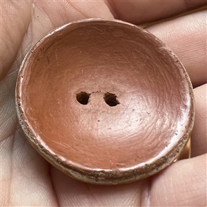 Zia Pueblo ceramic pottery button.