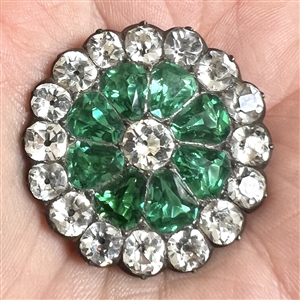 Gorgeous Georgian jewel button set in silver.