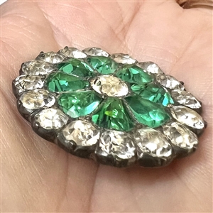Gorgeous Georgian jewel button set in silver.
