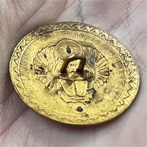 Enamel button of an Egyptian scarab beetle.