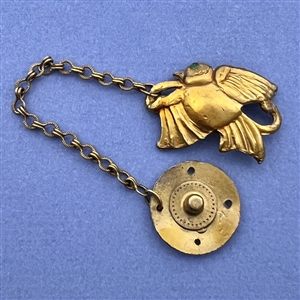 Vintage snapette of metal bird.