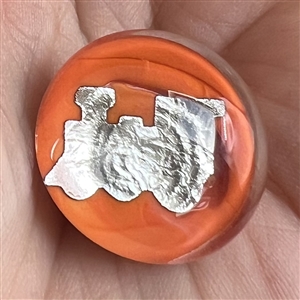 NBS show favor button 1998 - glass paperweight.