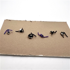 Todd Oldham turnip and leaves painted metal buttons.