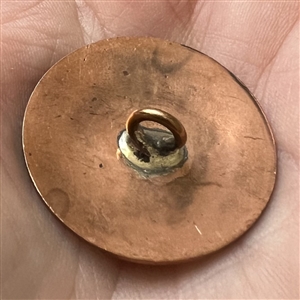 NBS show favor button 2006 - copper replica of hunt club button.