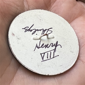 Studio button of Henry VIII by Shirley Burgess.