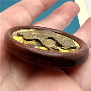 Studio button of a fish by Herman Bangman (?)