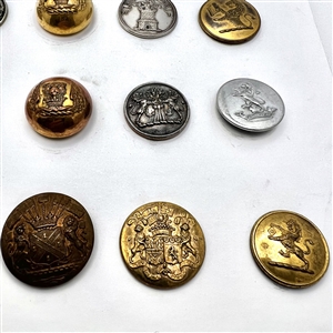 Fifteen Livery buttons depicting lions.