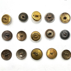 Fifteen Livery buttons depicting lions.