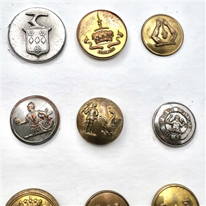 Fifteen Livery buttons depicting people and hands.