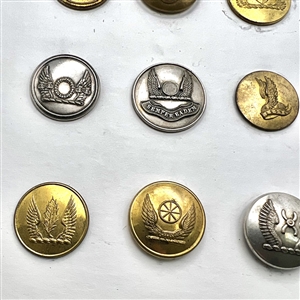 Fifteen Livery buttons depicting wings.