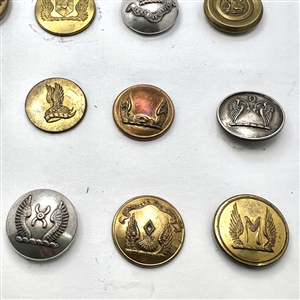 Fifteen Livery buttons depicting wings.