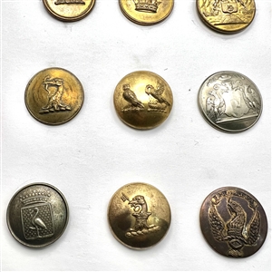 Twenty Livery buttons depicting animals.