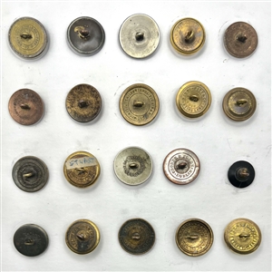 Twenty Livery buttons depicting animals.
