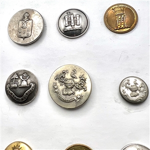 Fifteen assorted Livery crest and coat of arms buttons. 