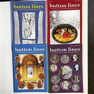 Thirteen British button society bulletins.
