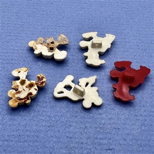 Five Vintage Disney goofie buttons.
