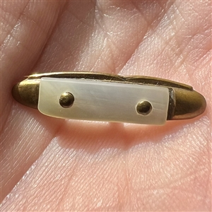 Vintage realistic pocket knife button.