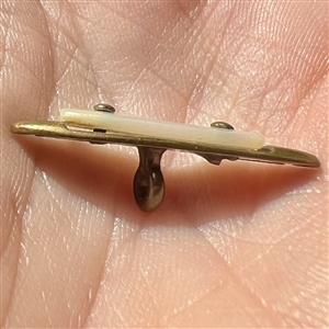 Vintage realistic pocket knife button.