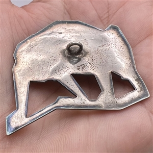 Vintage French white button of a baboon in an Art Deco style.