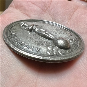 French white metal button of “Apotheoses de Napoleon.”