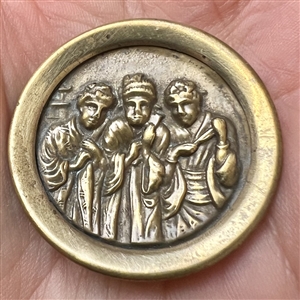 “Three little maids” from The Mikado brass button.