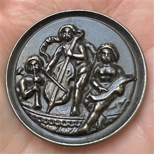 “Child musicians” tinted brass button.