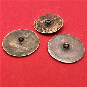Three copper buttons - two are 18th c. copper colonials.