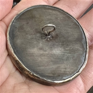 Extra large Jasperware button of a royal man wearing a crown. 